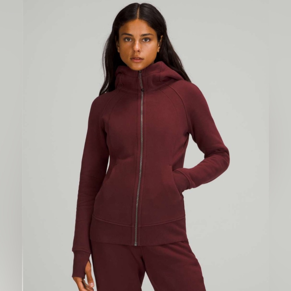 Lululemon Scuba Hoodie *Light Cotton Fleece Red Merlot Size 10